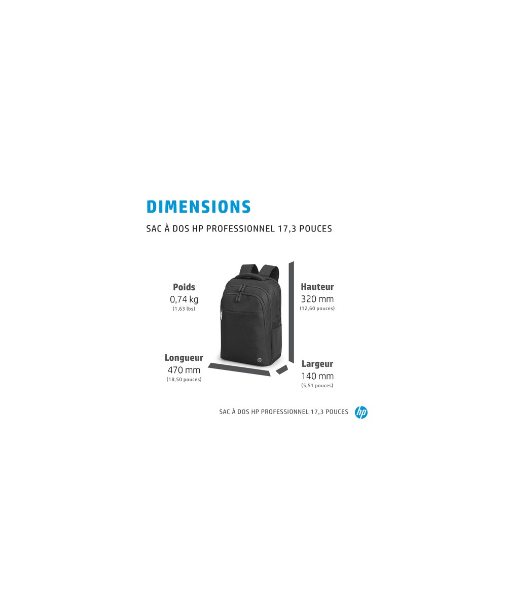 HP Sac à dos HP Professional 17,3 pouces 500S6AA