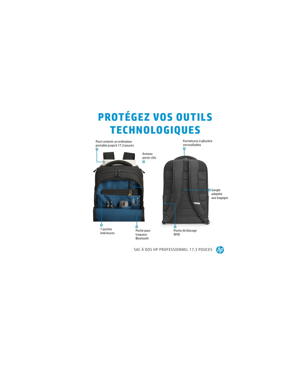 HP Sac à dos HP Professional 17,3 pouces 500S6AA