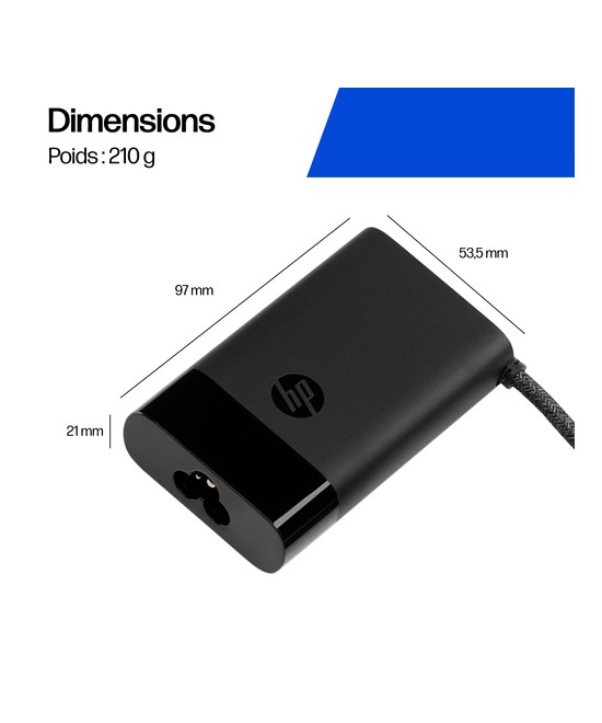 HP Chargeur pour ordinateur portable HP USB-C 65 W 671R2AA#ABB