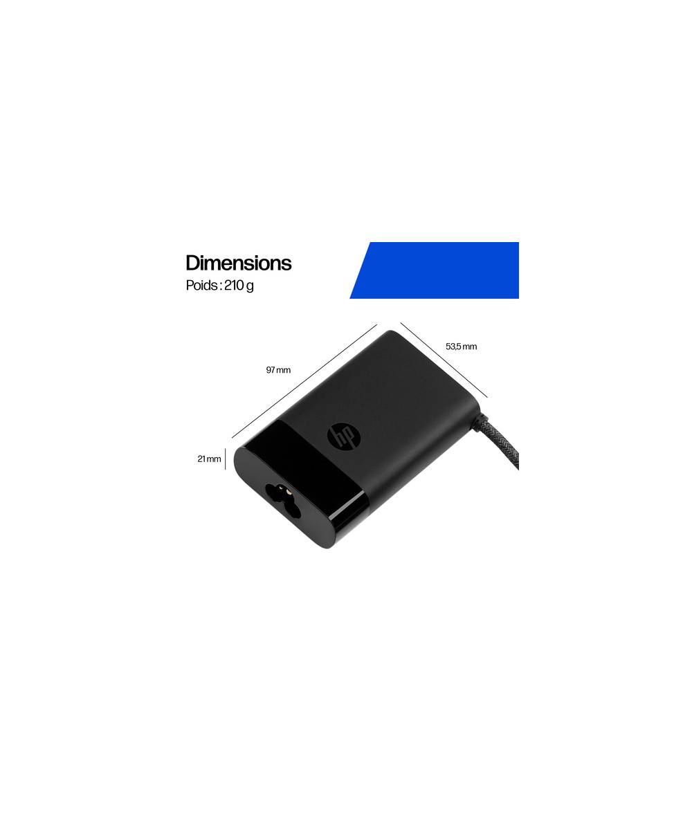 HP Chargeur pour ordinateur portable HP USB-C 65 W 671R2AA#ABB