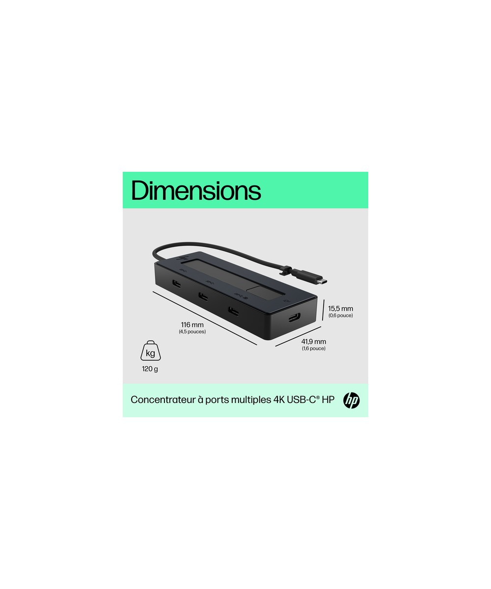 HP Concentrateur USB-C HP 4K 6G842AA#ABB