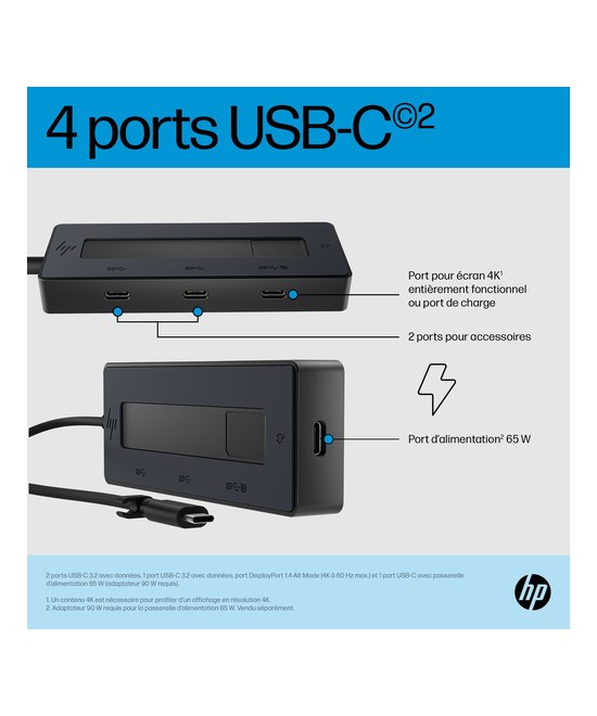 HP Concentrateur USB-C HP 4K 6G843AA#ABB