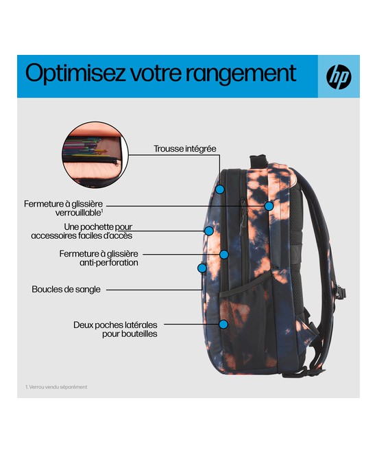 HP Sac à dos HP Campus XL Tie Dye 7J593AA
