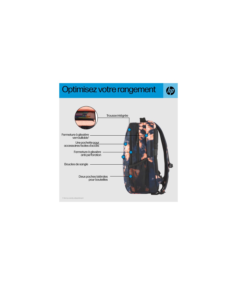 HP Sac à dos HP Campus XL Tie Dye 7J593AA