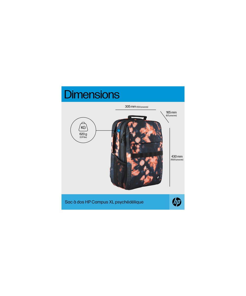 HP Sac à dos HP Campus XL Tie Dye 7J593AA
