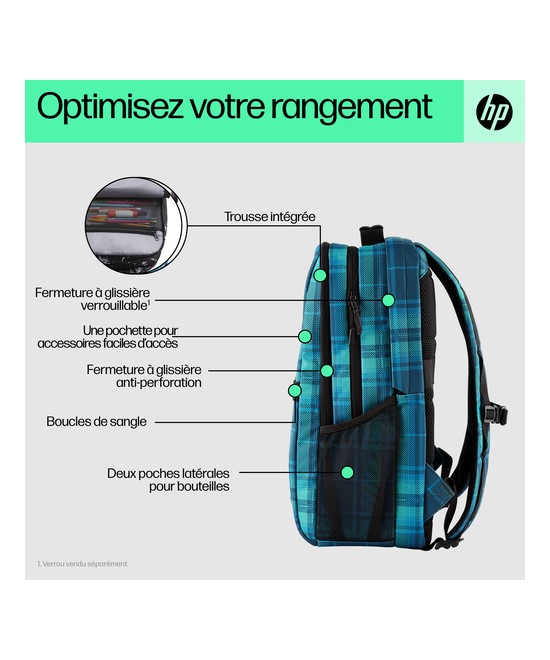 HP Sac à dos HP Campus XL (tartan) 7J594AA