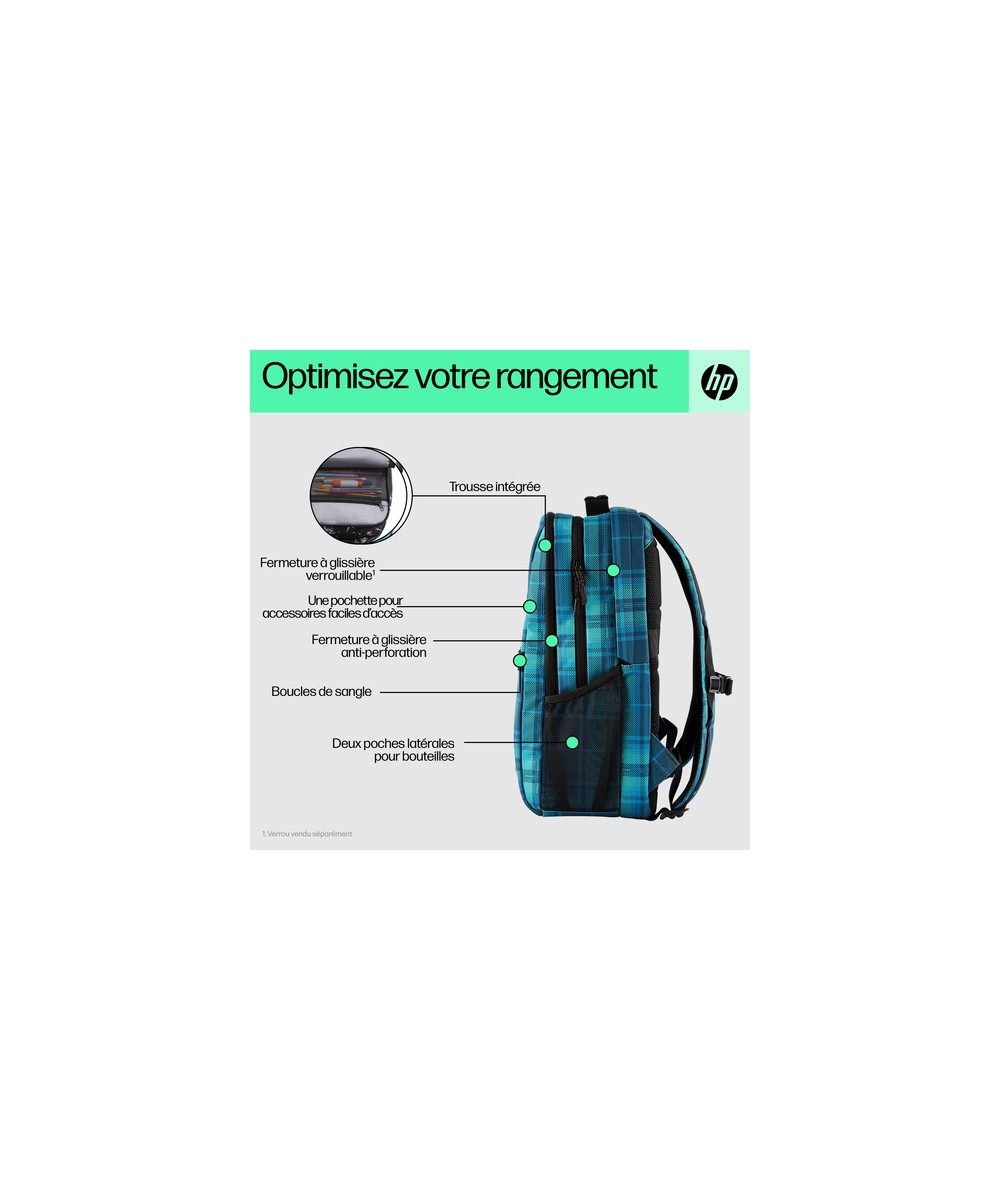 HP Sac à dos HP Campus XL (tartan) 7J594AA