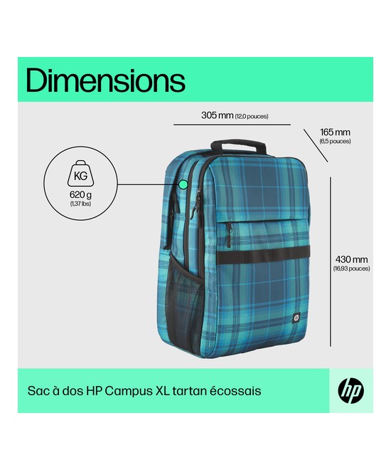 HP Sac à dos HP Campus XL (tartan) 7J594AA