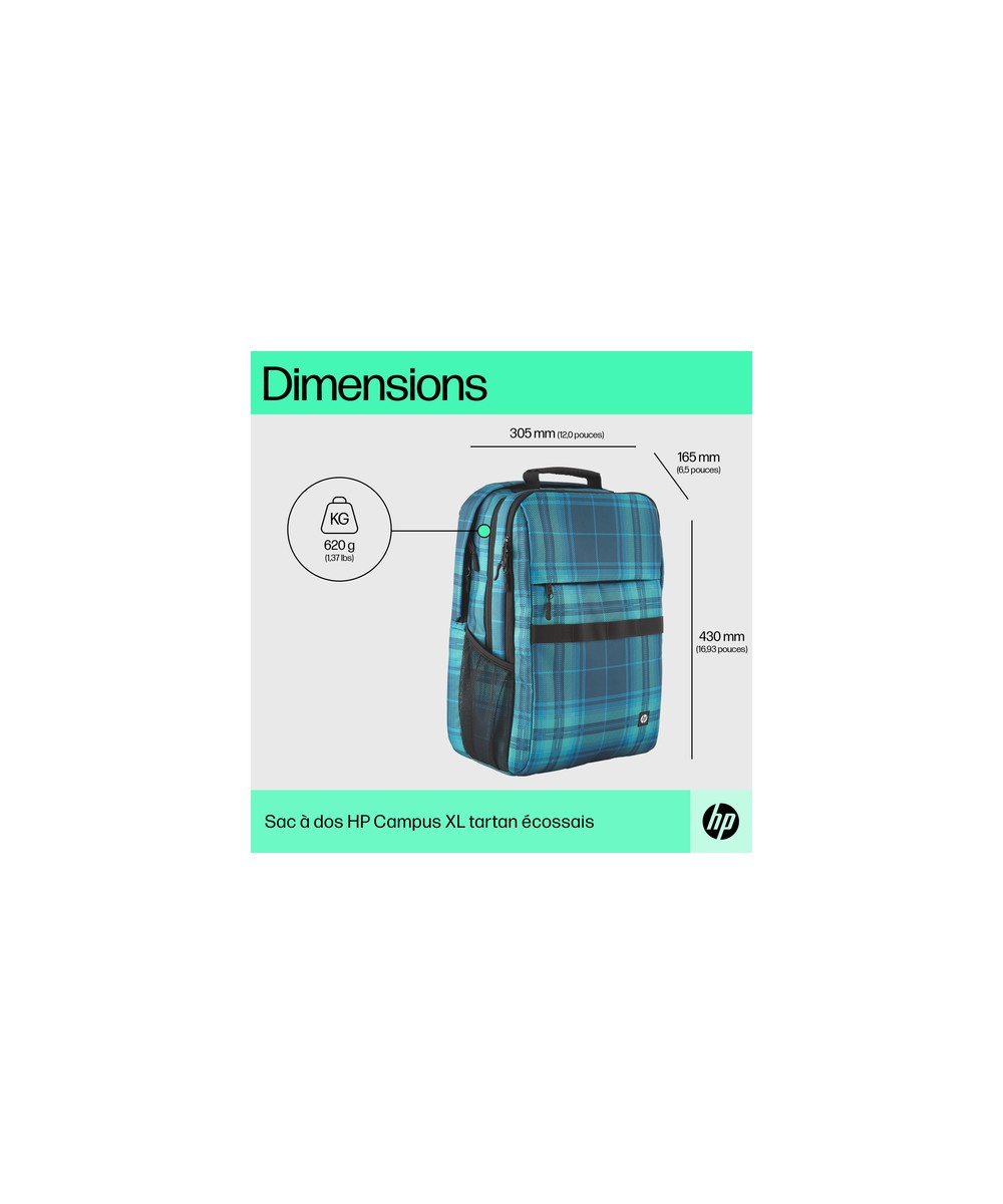 HP Sac à dos HP Campus XL (tartan) 7J594AA