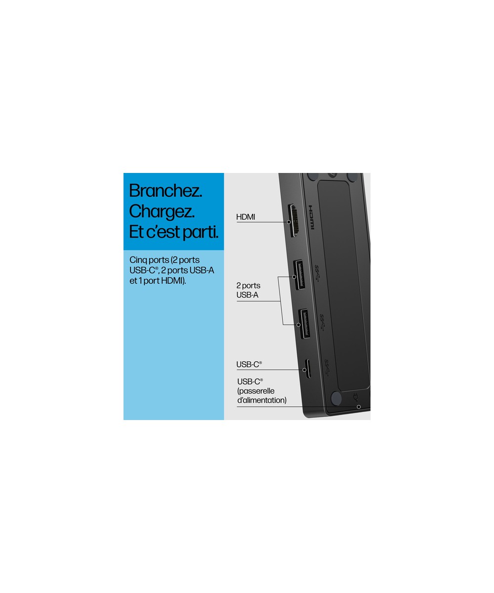 HP Concentrateur USB-C de voyage HP G3 86T46AA#ABB