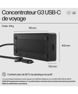 HP Concentrateur USB-C de voyage HP G3 86T46AA#ABB