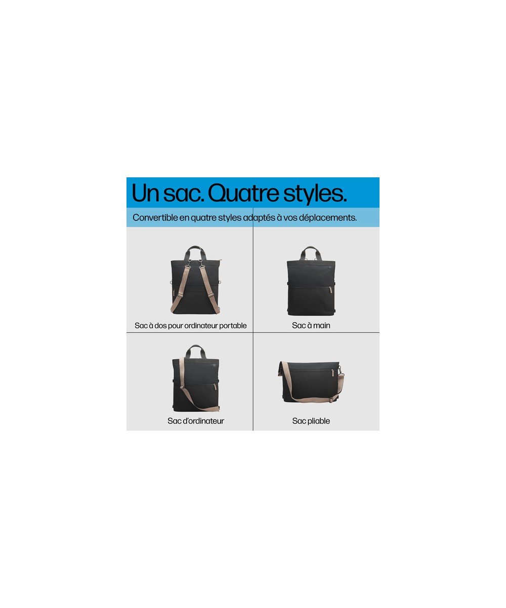HP Sac forme sac à dos pour ordinateur portable convertible HP 14 pouces 9C2H1AA