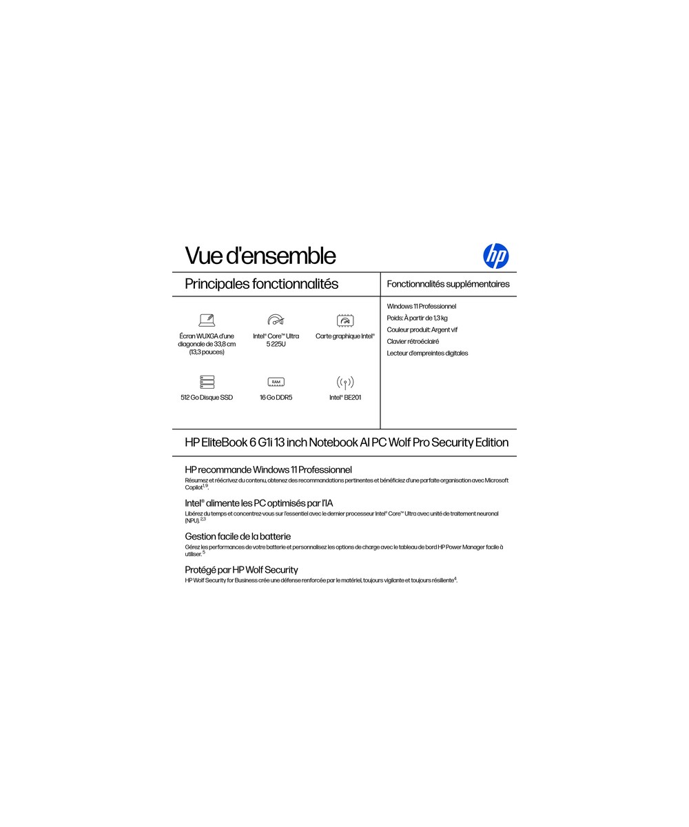 HP EliteBook 6 G1i Wolf Pro Security Edition AD4F2ET#ABF