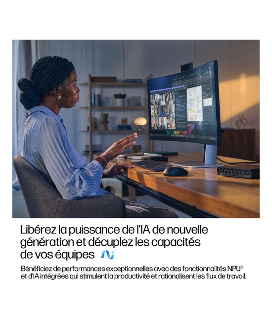 HP PC de bureau mini Ryzen AI 7 350 / jusqu'à 5 GHz RAM 24 Go D4DQ9ET#ABF