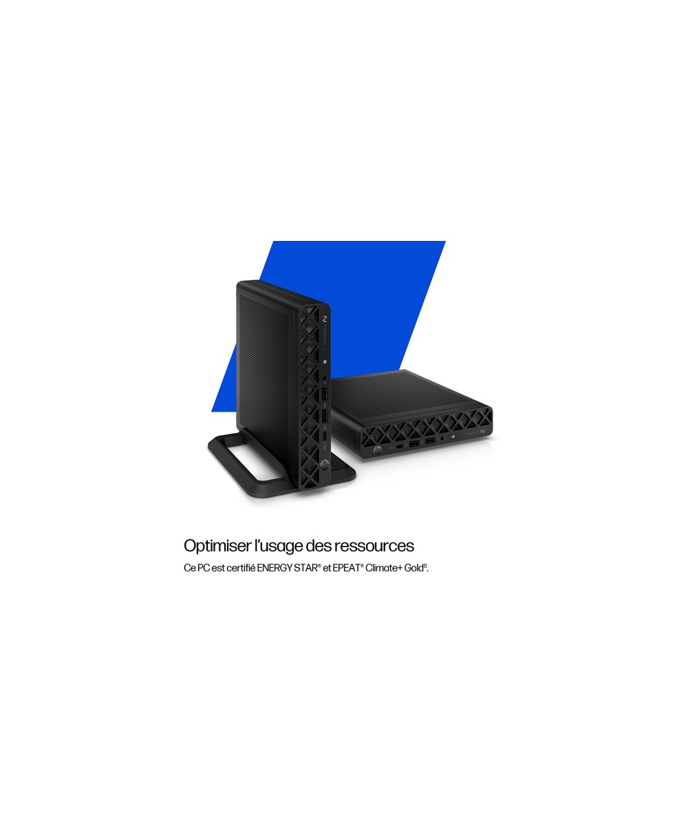 HP PC de bureau mini Ryzen AI 7 350 / jusqu'à 5 GHz RAM 24 Go D4DQ9ET#ABF