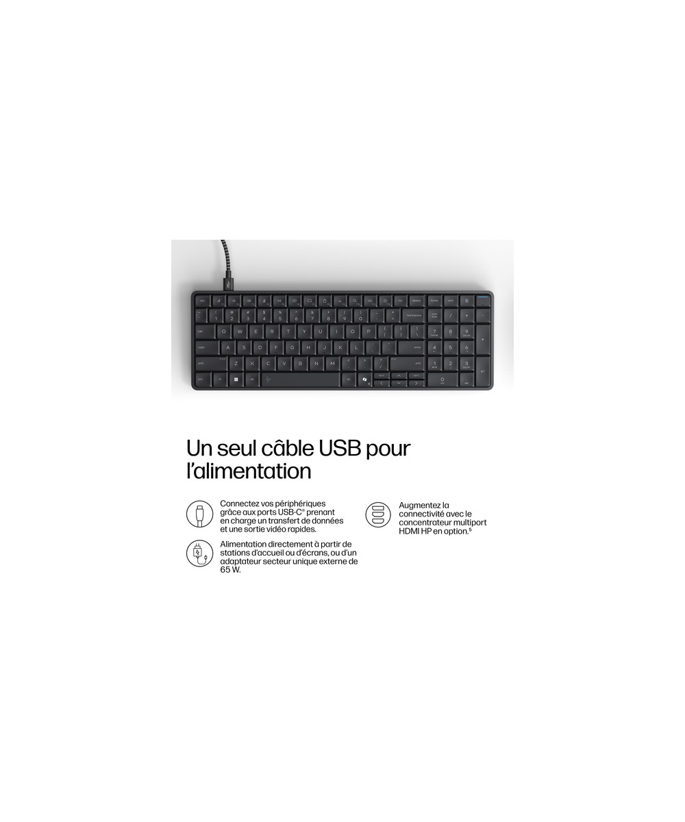 HP PC de bureau PC clavier Ryzen AI 7 PRO 350 / jusqu'à RAM 16 Go DC9M3ET#ABF