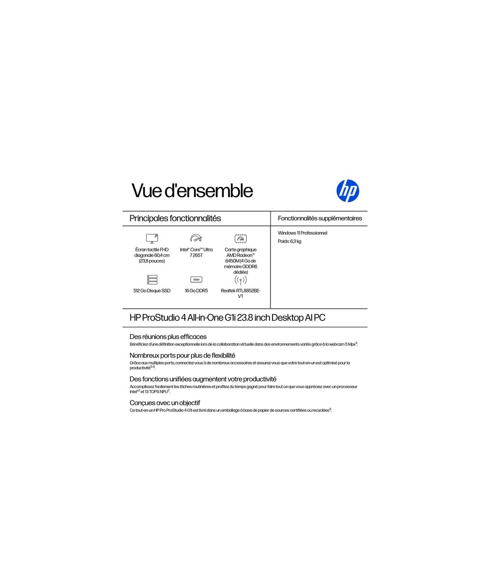 HP ProStudio 4 G1i AI PC BY6Y4ET#ABF