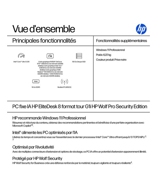 HP EliteDesk 8 Tower G1i AI Wolf Pro Security Edition C6QN7ET#ABF