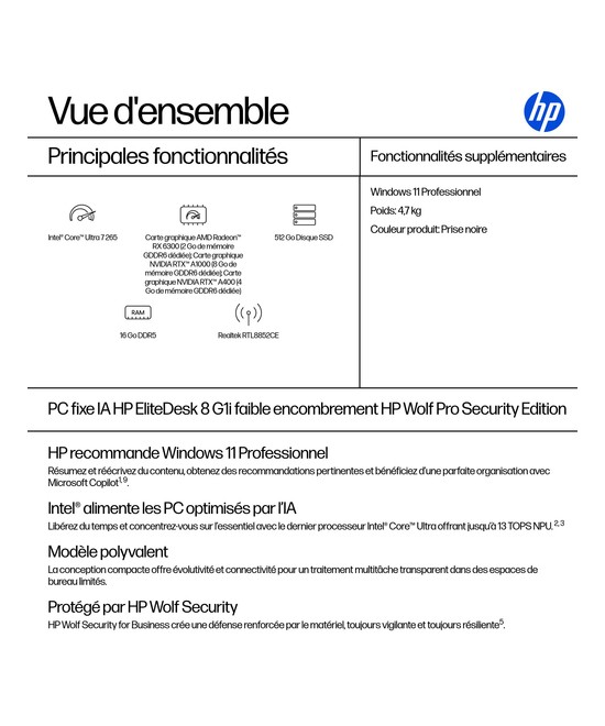HP EliteDesk 8 SFF G1i AI Wolf Pro Security Edition C6QN0ET#ABF