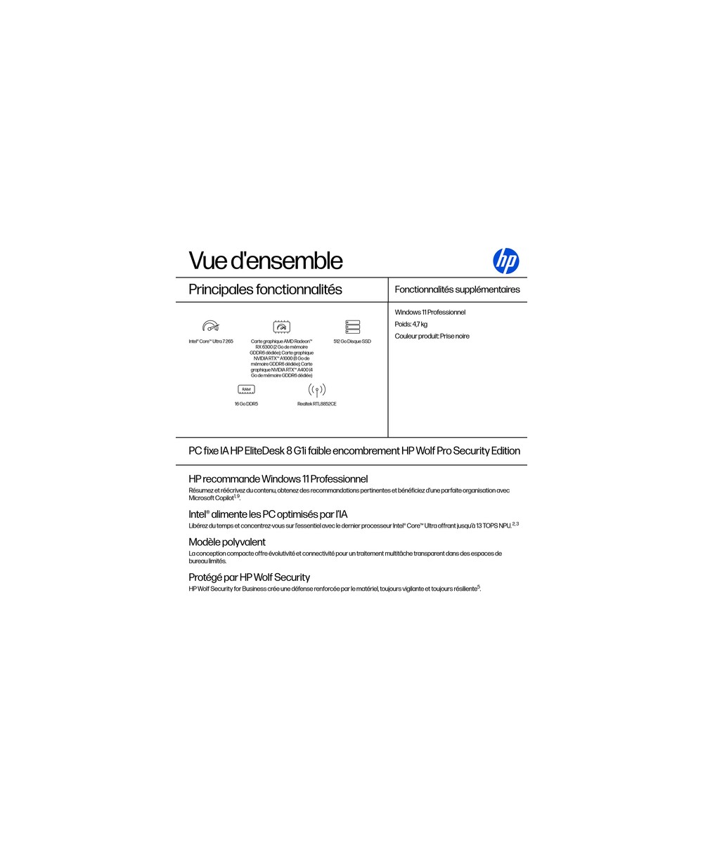 HP EliteDesk 8 SFF G1i AI Wolf Pro Security Edition C6QN0ET#ABF