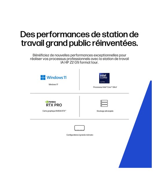 HP Station de travail tour 4U 1 x Core Ultra 7 265 / jusqu'à 5.3 GHz E6JR6EA#ABF