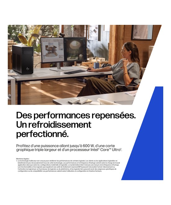 HP Station de travail tour 4U 1 x Core Ultra 7 265 / jusqu'à 5.3 GHz E6JR5EA#ABF