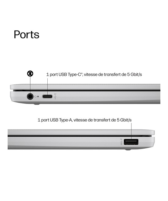 HP Chromebook 14 Clamshell Finley 26C1 MediaTek Kompanio 540 MT8189 (8C) 4GB 6400 LPDDR5 on-board 128GB UFS Mediatek DM0J0EA#ABF