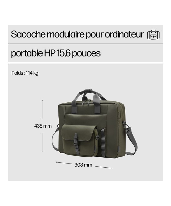 HP Sacoche modulaire pour ordinateur portable HP 15,6 pouces 9J497AA