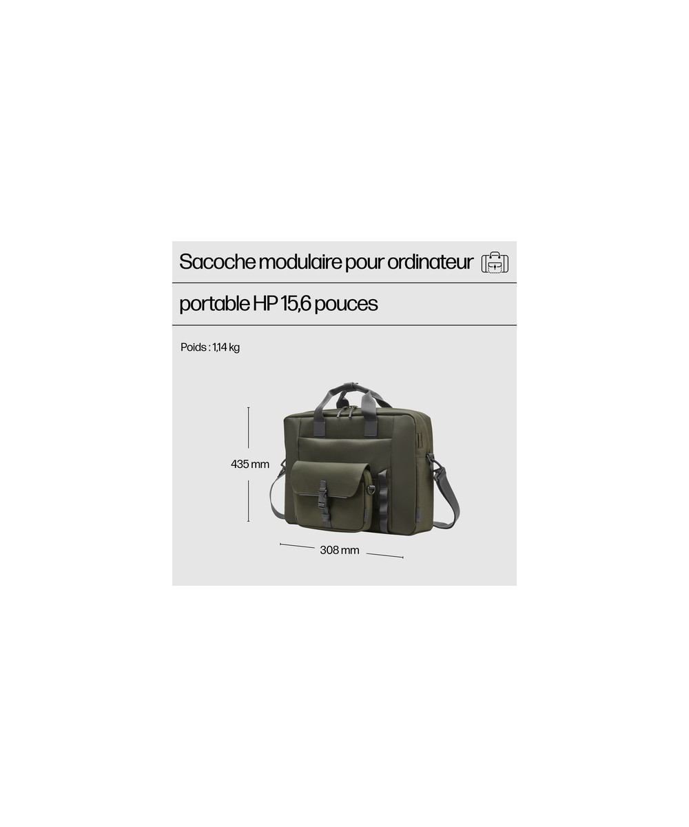 HP Sacoche modulaire pour ordinateur portable HP 15,6 pouces 9J497AA