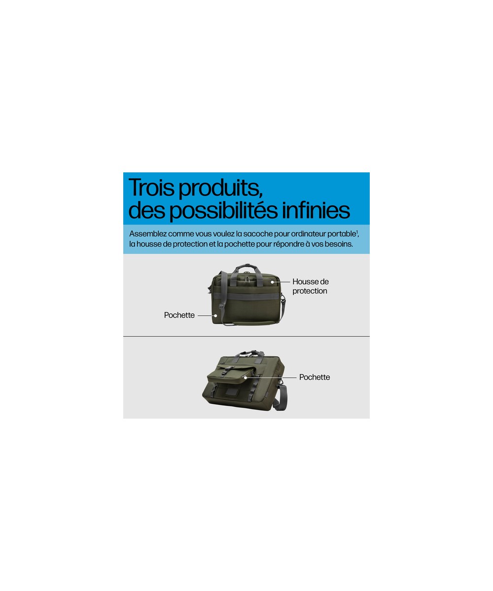 HP Sacoche modulaire pour ordinateur portable HP 15,6 pouces 9J497AA