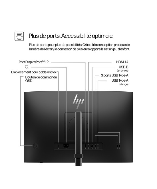 HP Écran WUXGA 24 pouces HP Series 5 Pro - 524pn 9D9A7AA#ABB