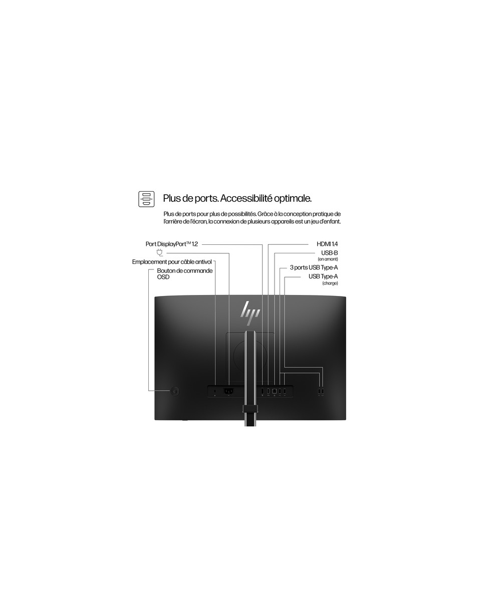 HP Écran WUXGA 24 pouces HP Series 5 Pro - 524pn 9D9A7AA#ABB