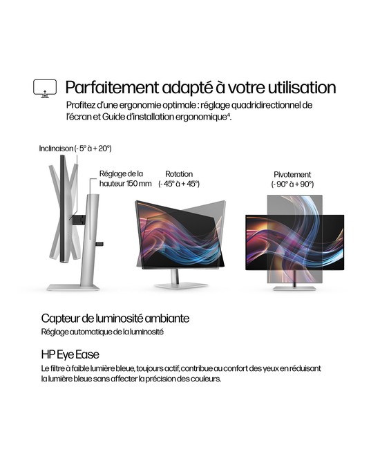HP Écran 4K Thunderbolt 4 HP Series 7 Pro 27 pouces - 727pk 8J9G2AA#ABB