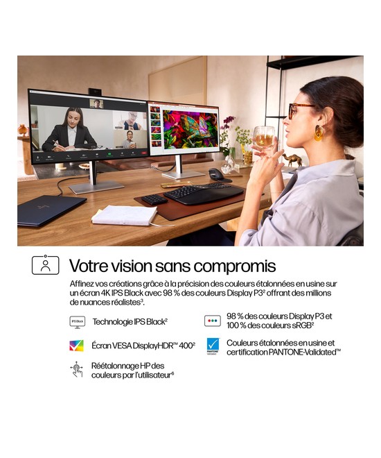 HP Écran pour conférence 4K HP Series 7 Pro 27 pouces - 727pm 8K135AA#ABB