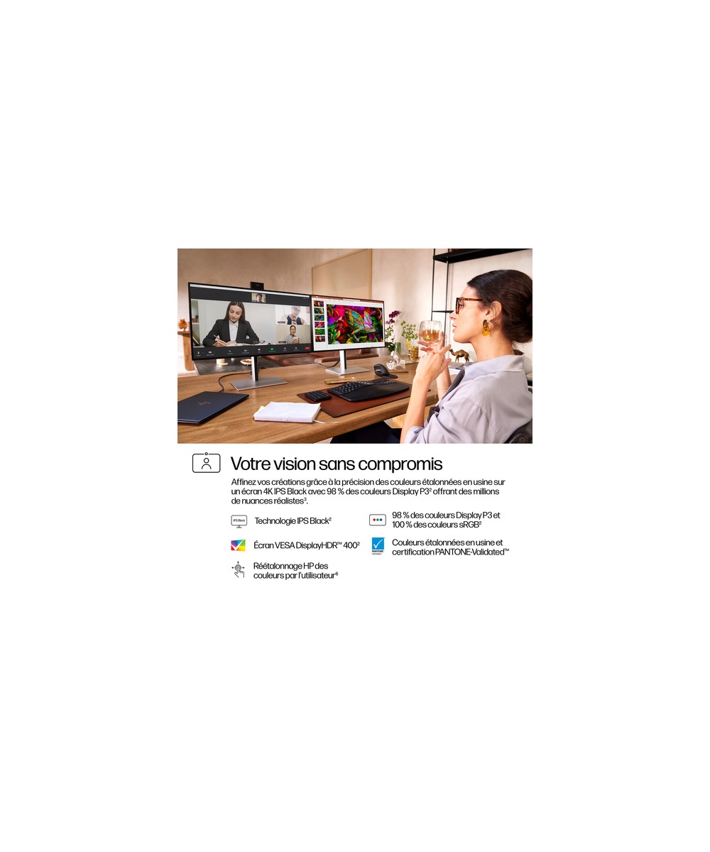 HP Écran pour conférence 4K HP Series 7 Pro 27 pouces - 727pm 8K135AA#ABB