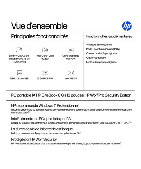 HP EliteBook 8 G1i 13 inch Notebook AI PC Wolf Pro Security Edition AD4B4ET#ABF
