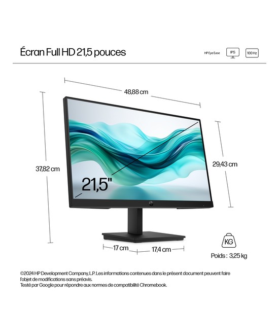 HP Moniteur FHD 21,5 pouces HP Series 3 Pro - 322pf 9U5B0UT#ABB