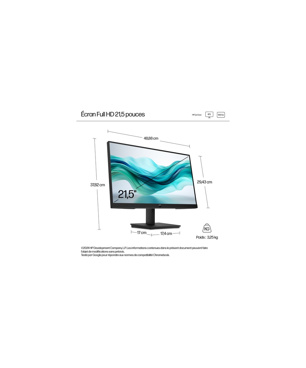 HP Moniteur FHD 21,5 pouces HP Series 3 Pro - 322pf 9U5B0UT#ABB