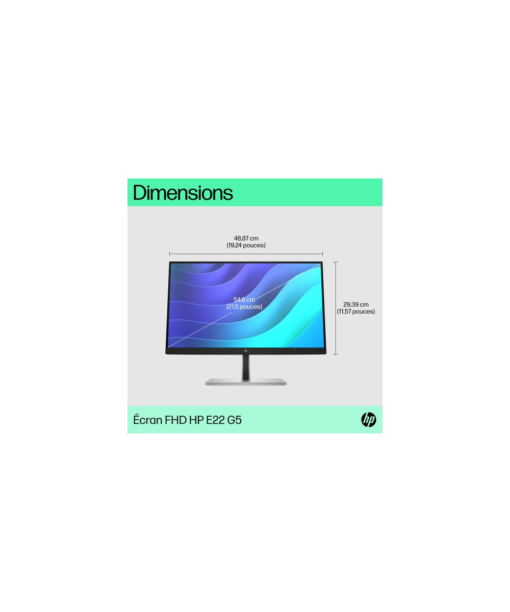 HP E-Series Écran FHD E22 G5 HP 6N4E8AA#ABB