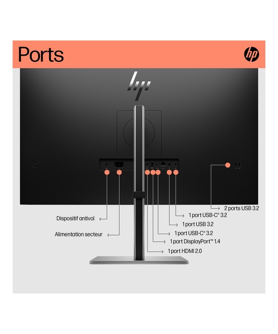HP Écran USB-C 4K HP E32k G5 6N4D6AA#ABB