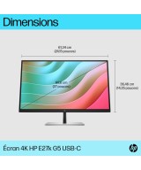 HP E-Series Écran USB-C 4K HP E27k G5 6N4C4AA#ABB