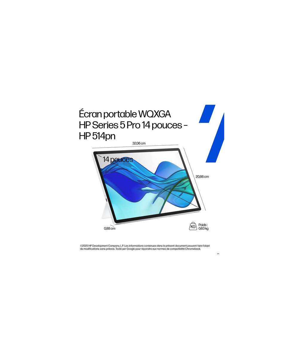 HP Écran portable HP Series 5 Pro 14 pouces WQXGA – HP 514pn B88JWAA#ABB
