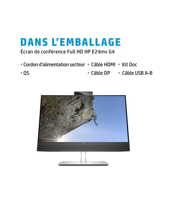 HP Écran de conférence FHD HP E24mv G4 169L0AA#ABB