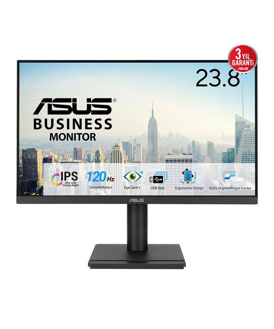 Écran LED - 24" - 1920 x 1080 Full HD (1080p) @ 120 Hz - IPS - 350 cd/m² - 1500:1 - 1 ms - HDMI, VGA, DisplayPort - haut-parleur