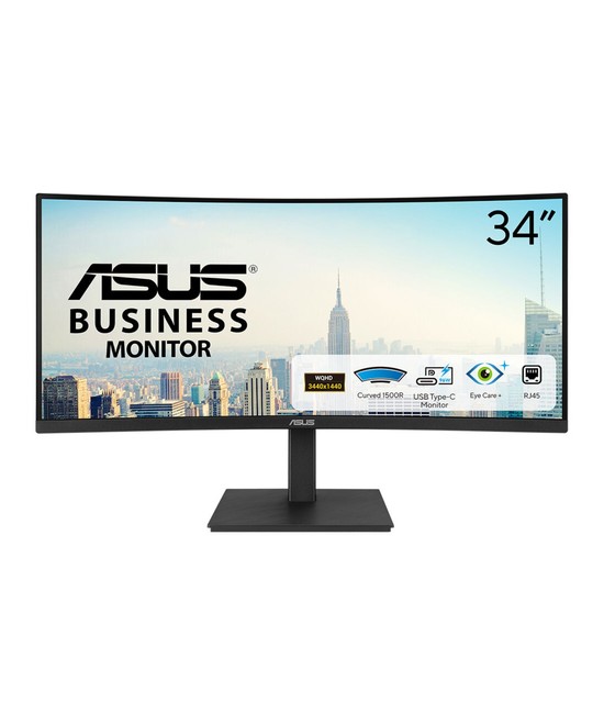 Écran LED - incurvé - 34" - 3440 x 1440 @ 100 Hz - VA - 300 cd/m² - 3000:1 - HDR10 - 4 ms - HDMI, DisplayPort, USB-C - haut-parl