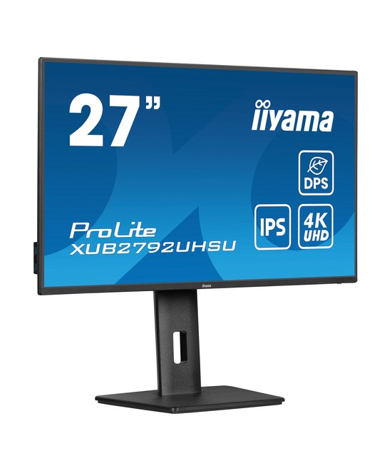 Écran LED - 27" - 3840 x 2160 4K @ 60 Hz - IPS - 350 cd/m² - 1300:1 - 4 ms - HDMI, DisplayPort, USB-C - haut-parleurs - noir mat