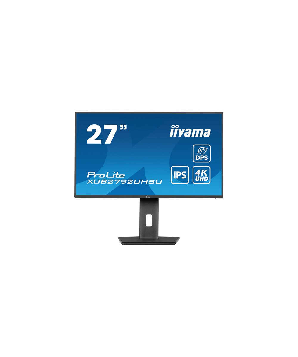 Écran LED - 27" - 3840 x 2160 4K @ 60 Hz - IPS - 350 cd/m² - 1300:1 - 4 ms - HDMI, DisplayPort, USB-C - haut-parleurs - noir mat
