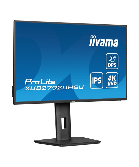 Écran LED - 27" - 3840 x 2160 4K @ 60 Hz - IPS - 350 cd/m² - 1300:1 - 4 ms - HDMI, DisplayPort, USB-C - haut-parleurs - noir mat