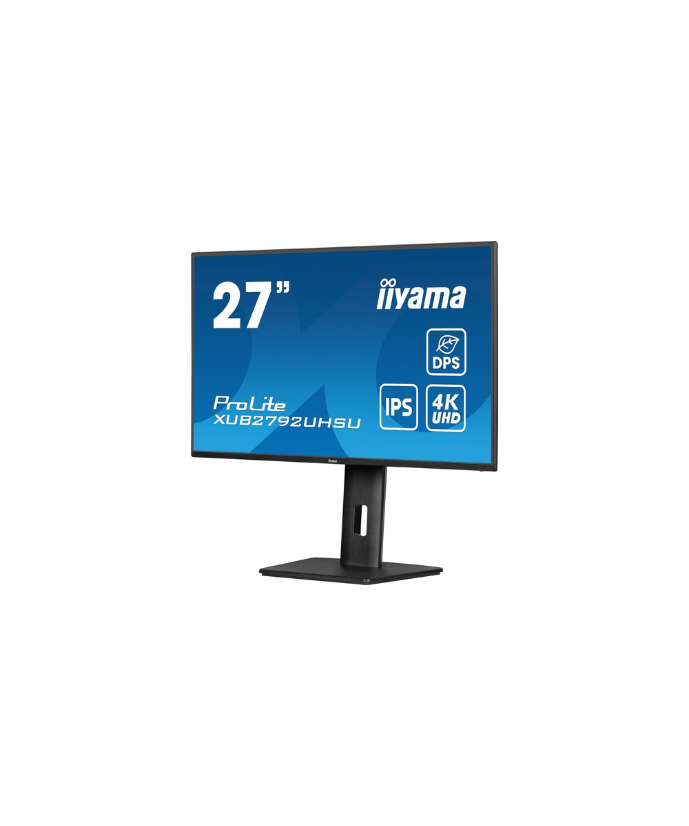 Écran LED - 27" - 3840 x 2160 4K @ 60 Hz - IPS - 350 cd/m² - 1300:1 - 4 ms - HDMI, DisplayPort, USB-C - haut-parleurs - noir mat