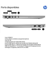 HP PC portable Intel Core 5 120U / jusqu'à 5 GHz D96QDAT#ABF